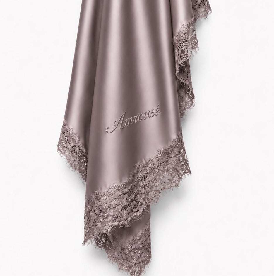 Taupe - Satin Lace